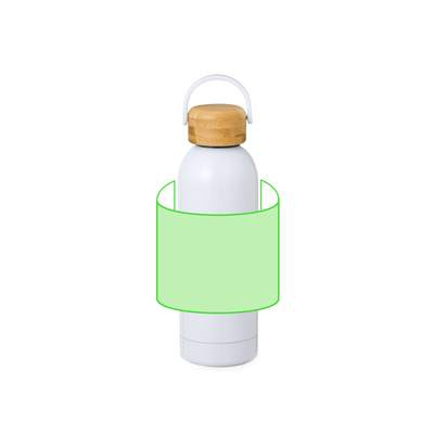 Sublimationsisolierte Flasche Jano, Weiss: Bereich 7