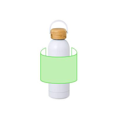 Sublimationsisolierte Flasche Jano, Weiss: Bereich 8