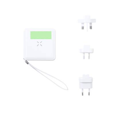 Multifunktions-Reiseadapter Joks, Weiss: Bereich 3