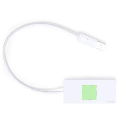 USB-концентратор Nagent, Белый: Зона 1