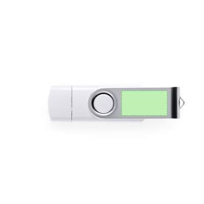 USB atmintinė Ladny 16GB, Balta: 2 sritis