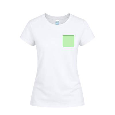 Weißes Damen-T-Shirt Seiyo, Weiss: Bereich 1