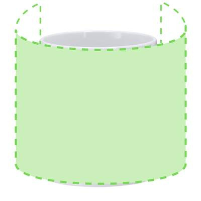 Sublimationsbecher Werdan, Weiss: Bereich 3