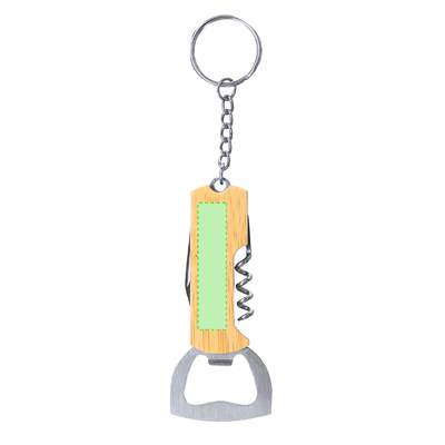 Bottle opener keyring Jilar, NATURAL: Area 1