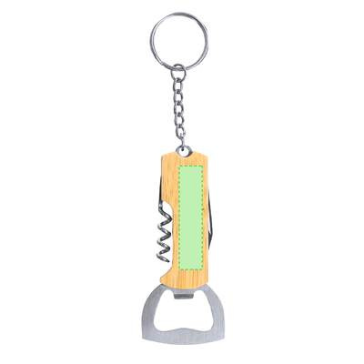 Bottle opener keyring Jilar, NATURAL: Area 2