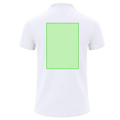 Adult White Polo Shirt Chaplin, WHITE: Area 6
