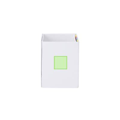 Notepad Pencil Holder Whiteboard Persut, WHITE: Area 6