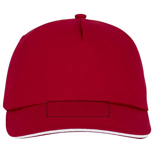 Casquette à 5 panneaux avec visière sandwich Styx: Visière · Transfert DTF