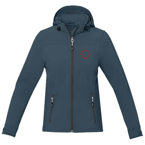 Veste softshell femme Langley: Poitrine gauche · Broderie — variante « fixed »