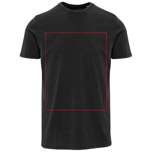 Tee-shirt homme Nanaimo à manches courtes, finition lavée, 160 g/m2: Impact – toute la face avant · Sérigraphie