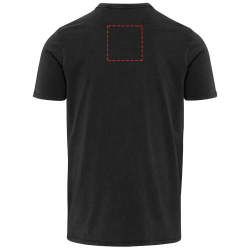 Tee-shirt homme Nanaimo à manches courtes, finition lavée, 160 g/m2: Impact – haut du dos · Broderie — variante « fixed »