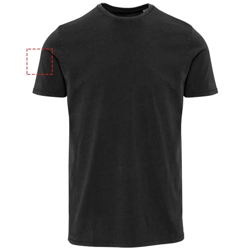 Tee-shirt homme Nanaimo à manches courtes, finition lavée, 160 g/m2: Biceps droit · Broderie — variante « fixed »