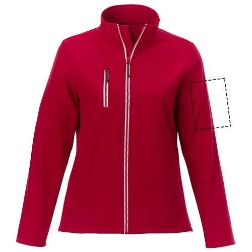 Orion – veste softshell femme: Biceps gauche · Sérigraphie