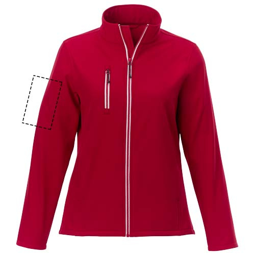 Orion – veste softshell femme: Biceps gauche · Broderie — variante « fixed »