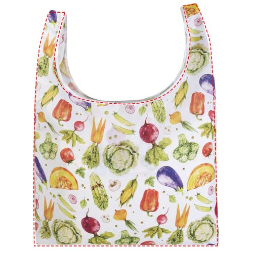 Sac cabas pliable Etta de 300 g/m² imprimé par sublimation: Toute la surface avant · Sublimation