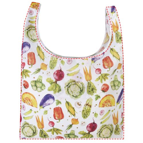 Sac cabas pliable Etta de 300 g/m² imprimé par sublimation: Toute la surface arrière · Sublimation
