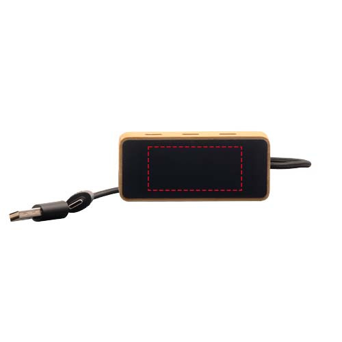 SCX.design H21 8-ühes puidust USB-jaotur kahe sisendi ja 6 pordiga: Esikülg · Digital print