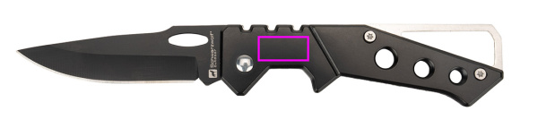 Couteau pliant GEDIZ Schwarzwolf: Zone de marquage 1 · L2