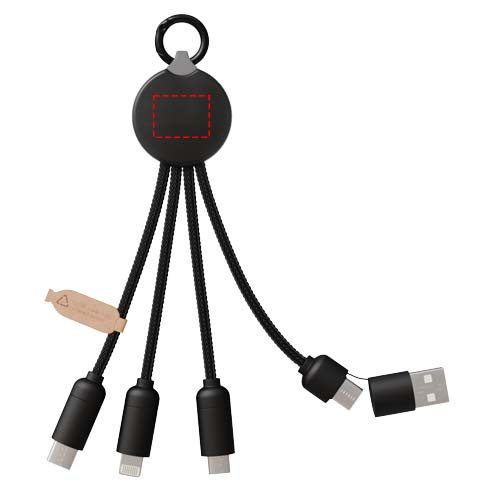 SCX.design C14 15W 5-in-1 Ladekabel: Front · Laser engraving