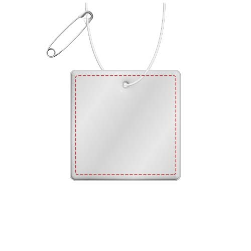 Réflecteur à suspendre carré RFX™ H-16 en PVC: Face arrière (sur la couche réfléchissante) · Sérigraphie