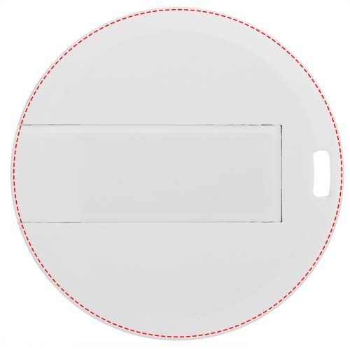 Clé USB ronde au format carte: Face avant · Impression numérique