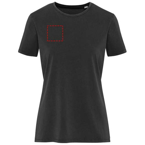 Tee-shirt femme Nanaimo à manches courtes, finition lavée, 160 g/m2: Poitrine droite · Broderie — variante « fixed »