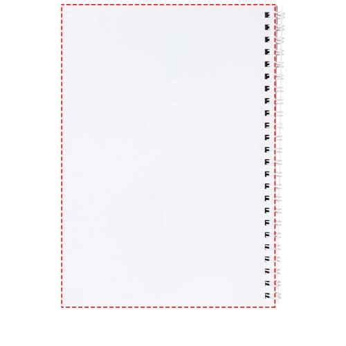 Carnet A6 à spirale et couverture PP Desk-Mate®: Feuilles (portrait, reliure à gauche) · Lithographie en quadrichromie