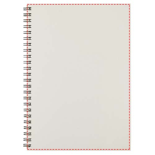 Carnet à spirale Desk-Mate® A5 à couverture colorée: Face avant · Impression numérique sur papier