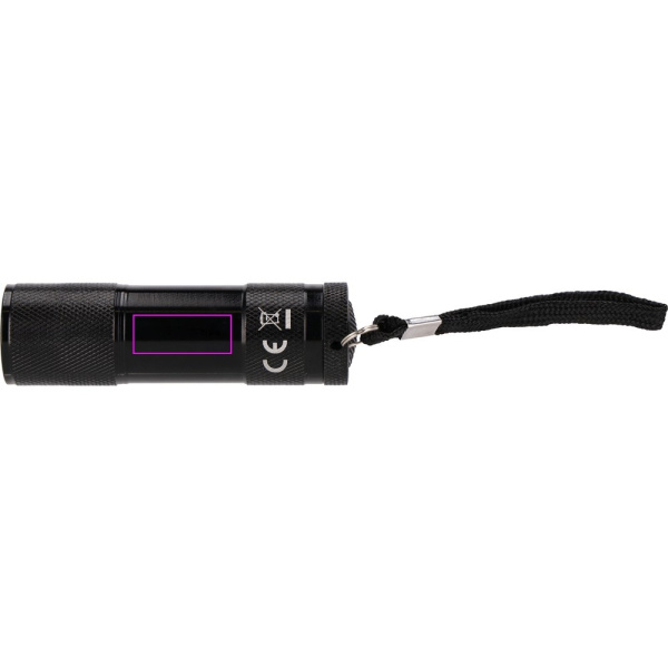 Lampe torche métallique à 9 LED DUNCAN: Zone de marquage 3 · T3