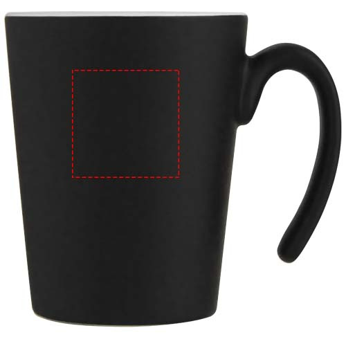 Mug en céramique 360 ml avec anse Oli: Face avant · Tampographie