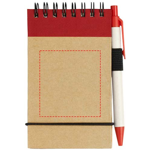 Bloc-notes A7 recyclé avec stylo Zuse: Face avant · Marquage à chaud