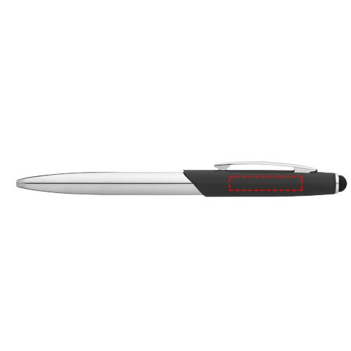 Ensemble stylo à bille tactile et roller Geneva: Capuchon du stylo-bille · Gravure laser