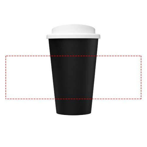Gobelet recyclé 350 ml Americano® Eco: Tout autour · Sérigraphie circulaire