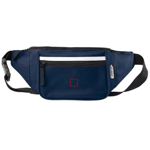 Sac banane en RPET certifié GRS Journey: Face avant · Broderie — variante « fixed »