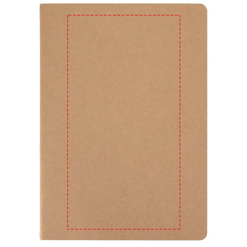 Cahier kraft Slyk A5 à pages à points: Face avant · Sérigraphie