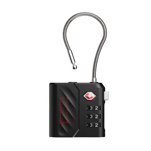 Xtorm Lock Tag, cadenas à combinaison TSA avec balise de localisation: Face avant · Impression numérique