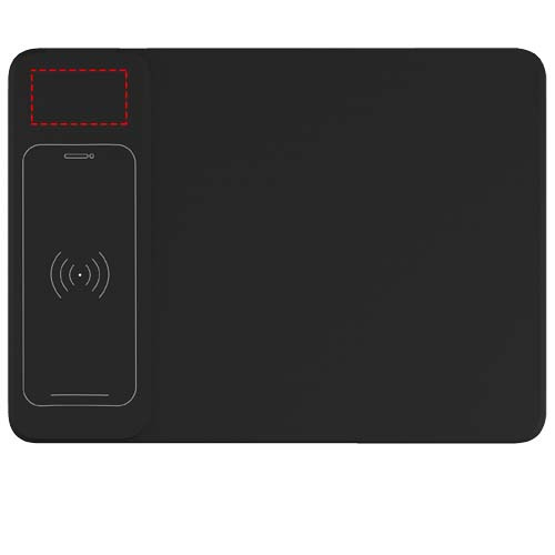 Tapis de souris à logo lumineux et charge à induction de 10 W SCX.design O25: Face avant · Logo lumineux