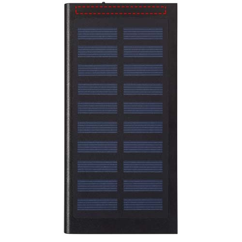 Stellar 8000 mAh solar power bank: Front · Laser engraving