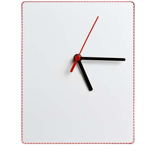 Brite-Clock® — prostokątny zegar ścienny: Front · Mat paper products