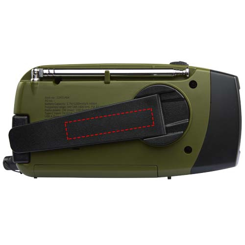 Avior RCS recycled plastic emergency radio: Handle · Digital print