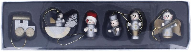Lot de 6 décorations de Noël: Emplacement du logo – face avant du produit