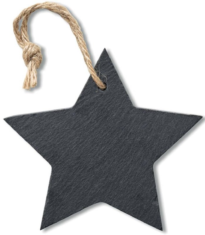 Étoile de Noël en ardoise à suspendre: Emplacement du logo – face avant du produit