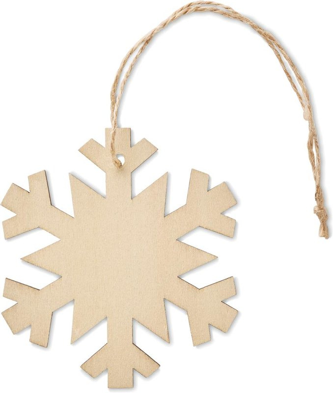Suspension de Noël en forme de flocon: Emplacement du logo – face avant du produit