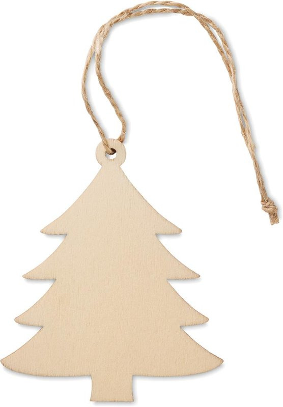 Suspension de Noël en forme de sapin: Emplacement du logo – face avant du produit