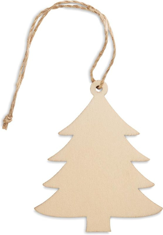 Suspension de Noël en forme de sapin: Emplacement du logo – face arrière du produit
