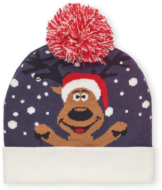 Bonnet de Noël en maille: Emplacement du logo – face 1 du produit