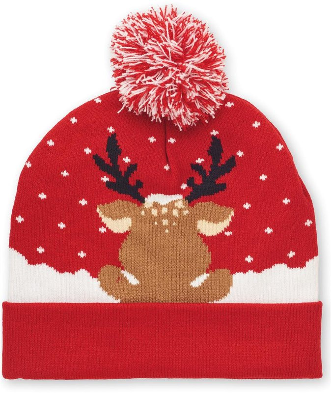 Bonnet de Noël en maille: Emplacement du logo – face 2 du produit