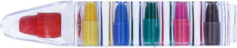 Lot de 6 crayons de cire: Emplacement du logo – face arrière du produit