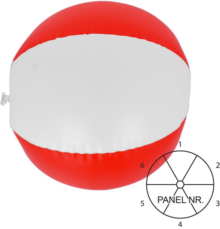 Ballon de plage gonflable: Emplacement du logo – panneau 1