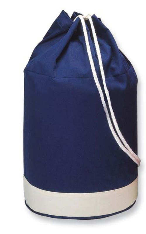 Sac marin bicolore en coton: Emplacement du logo — Partie blanche